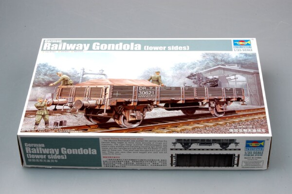 Scale model 1/35 German railway gondola (lower sides) Trumpeter 01518 детальное изображение Железная дорога 1/35 Железная дорога