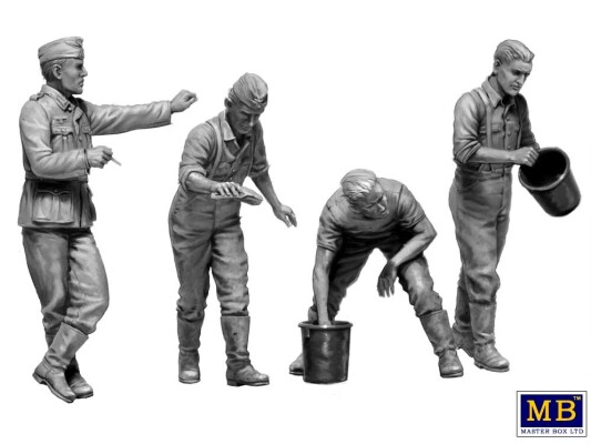 Scale model 1/35 Figures German drivers from the Second World War and a dog MasterBox 35237 детальное изображение Фигуры 1/35 Фигуры