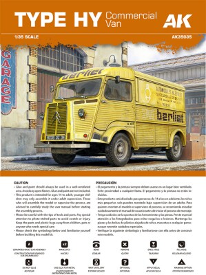 Збірна модель 1/35 Автомобіль Citroen Type HY - Комерційний фургон (1964-1969) AK-Interactive 35035 детальное изображение Автомобили 1/35 Автомобили