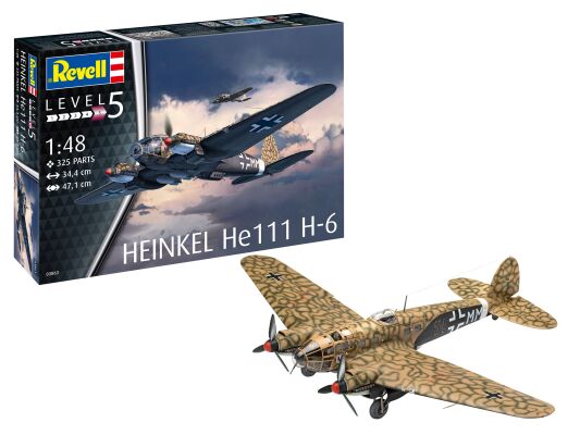 Бомбардировщик ВВС Германии Heinkel He111 H-6 детальное изображение Самолеты 1/48 Самолеты