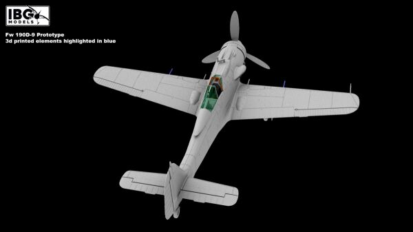 Збірна модель Fw 190D-9 Prototype детальное изображение Самолеты 1/72 Самолеты
