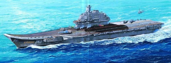 Сборная модель 1/350 Авианесущий крейсер Адмирал Кузнецов Трумпетер 05606 детальное изображение Флот 1/350 Флот