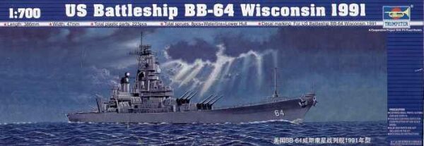 U.S. Battleship BB-64 Wisconson 1991 детальное изображение Флот 1/700 Флот