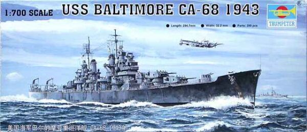 USS BALTIMORE CA-68 1943 детальное изображение Флот 1/700 Флот