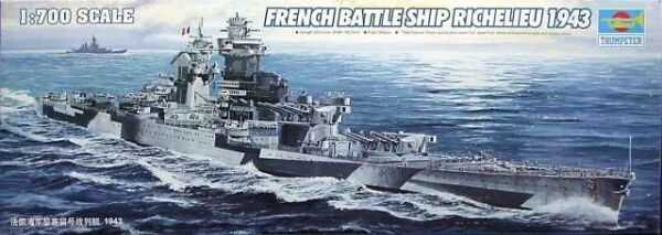 French Navy RICHELIEU 1943 детальное изображение Флот 1/700 Флот