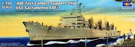 Збірна модель 1/700 корабель підтримки США Sacramento (AOE-1) Trumpeter 05785 детальное изображение Флот 1/700 Флот