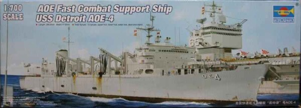 Scale plastic model 1/700 USS support ship Detroit (AOE-4) Trumpeter 05786 детальное изображение Флот 1/700 Флот
