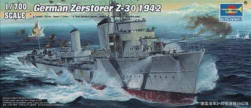 German Zerstorer Z-30, 1942 детальное изображение Флот 1/700 Флот