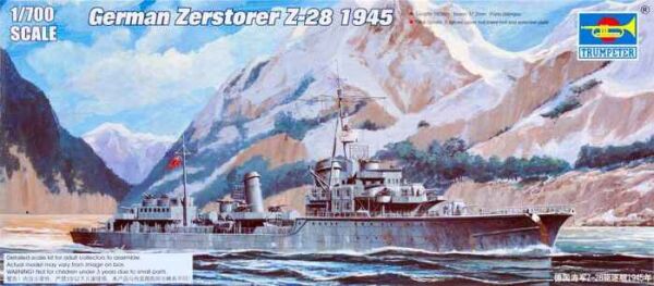 German Zerstorser Z-28, 1945 детальное изображение Флот 1/700 Флот