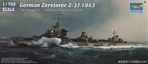 German Zerstorser Z-37, 1943 детальное изображение Флот 1/700 Флот