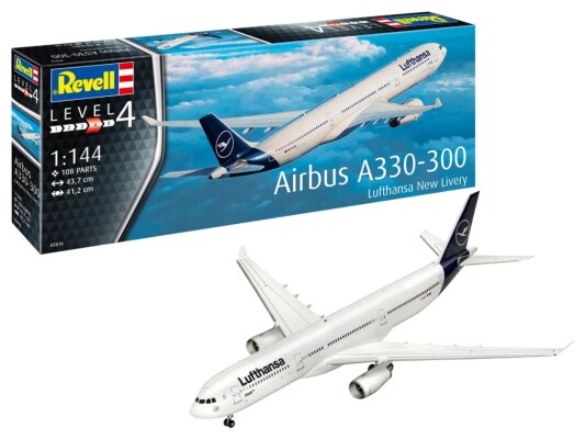 Scale model 1/144 Airbus A330-300 - Lufthansa &quot;New Livery&quot; Revell 03816 детальное изображение Самолеты 1/144 Самолеты