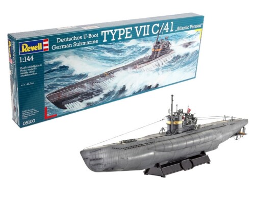 Збірна модель 1/144 Підводний човен U-Boot TYPE VIIC-41 &quot;Atlantic Version&quot; Revell 05100 детальное изображение Флот 1/144 Флот