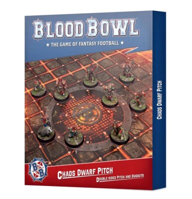 Ігрове поле GW – BLOOD BOWL: CHAOS DWARF TEAM PITCH/DUGOUTS детальное изображение Blood Bowl WARHAMMER Age of Sigmar