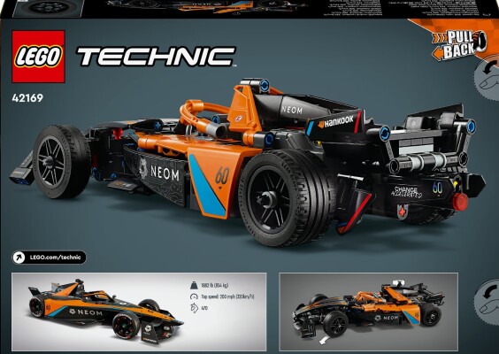 LEGO TECHNIC NEOM McLaren Formula E Racing Car 42169 детальное изображение Technic Lego