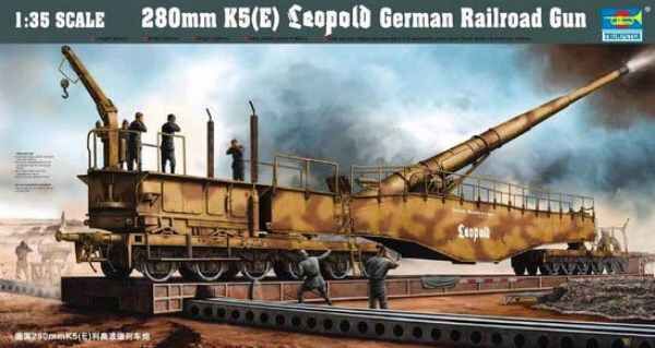 Scale model 1/35 German 280 mm railway gun K 5 Leopold Trumpeter 00207 детальное изображение Артиллерия 1/35 Артиллерия