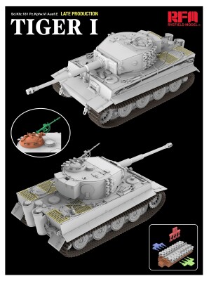 Збірна модель 1/35 Танк Tiger I пізнього випуску, циммерит та повний інтер'єр RFM RM-5080 детальное изображение Бронетехника 1/35 Бронетехника