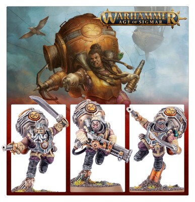 Игровой набор Warhammer AGE OF SIGMAR SPEARHEAD: KHARADRON OVERLORDS - VONGRIM HARPOON CREW детальное изображение Харадронские Владыки Порядок