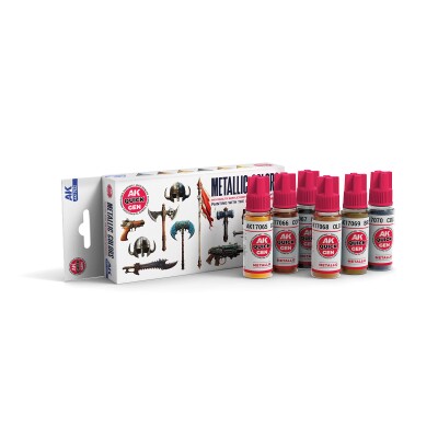 QUICK GEN Paint Set Metallic AK-interactive AK 17522 детальное изображение Наборы красок Краски