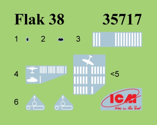 Збірна модель 1/35 Німецька зенітна гармата Flak 38 з розрахунком ICM 35718 детальное изображение Артиллерия 1/35 Артиллерия