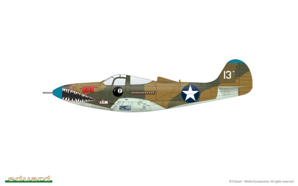 Сборная модель 1/48 Американский истребитель P-400 Эдуард 8092 детальное изображение Самолеты 1/48 Самолеты