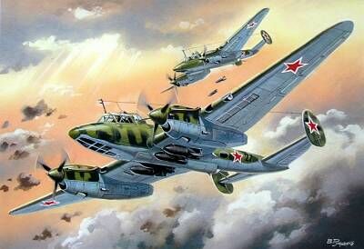 Пікуючий бомбардувальник Пе-2 з FT (серія 87) детальное изображение Самолеты 1/72 Самолеты