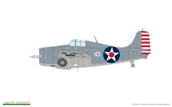 Збірна модель 1/48 Літак F4F-4 Wildcat ранній Eduard 82202 детальное изображение Самолеты 1/48 Самолеты