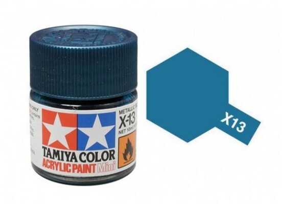 Alcohol-based acrylic paint Metallic Blue 10ml Tamiya X-13 детальное изображение Акриловые краски Краски