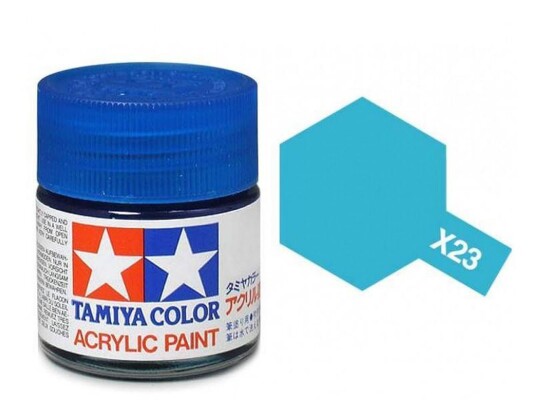 Acrylic varnish Transparent Blue 10ml Tamiya X-23 детальное изображение Акриловые краски Краски