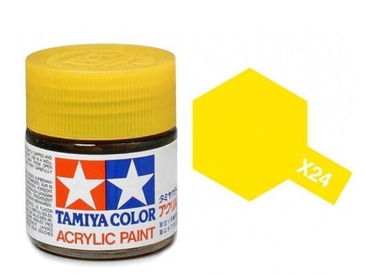 Acrylic varnish Transparent Yellow 10ml Tamiya X-24 детальное изображение Акриловые краски Краски
