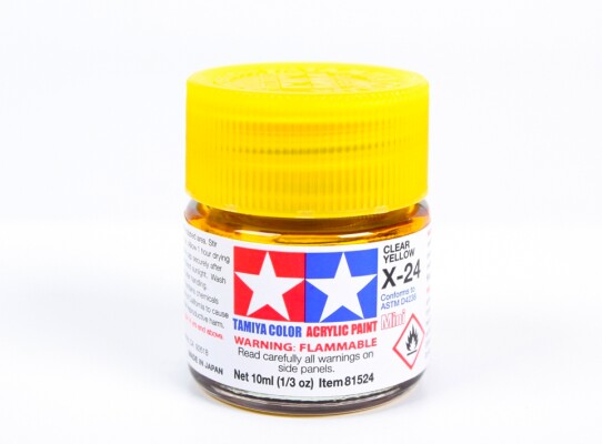 Acrylic varnish Transparent Yellow 10ml Tamiya X-24 детальное изображение Акриловые краски Краски