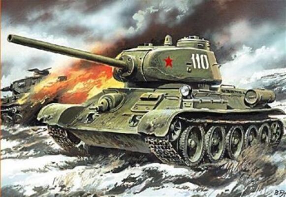Soviet tank T-34/85 (1944) детальное изображение Бронетехника 1/72 Бронетехника