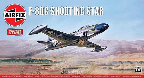 Сборная модель 1/72 американский истребитель F-80C Shooting Star Аирфикс A02043V детальное изображение Самолеты 1/72 Самолеты