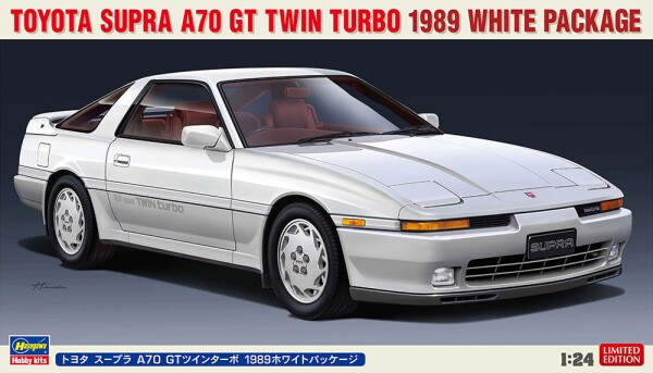 Збірна модель 1/24 Автомобіль Toyota Supra A70 GT Twin Turbo 1989 White Package Hasegawa 20504 детальное изображение Автомобили 1/24 Автомобили