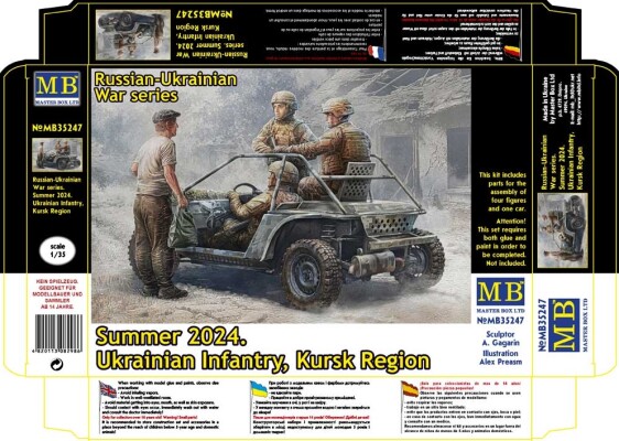Збірна модель 1/35 Фігури &quot;Серія російсько-української війни. Літо 2024. Українська піхота. Курська область&quot; MasterBox 35247 детальное изображение Фигуры 1/35 Фигуры