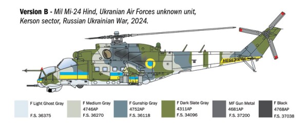Сборная модель 1/72 Вертолет Ми-24П / Ми-35П Италери 1432 детальное изображение Вертолеты 1/72 Вертолеты