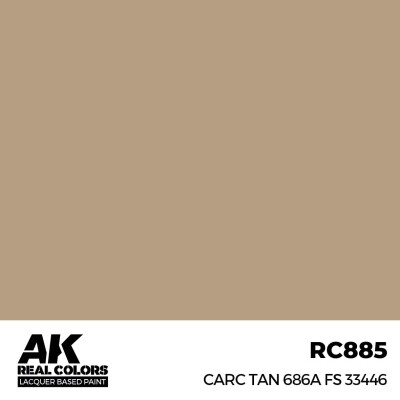 Акриловая краска на спиртовой основе CARC Tan 686A FS 33446 АК-интерактив RC885 детальное изображение Real Colors Краски