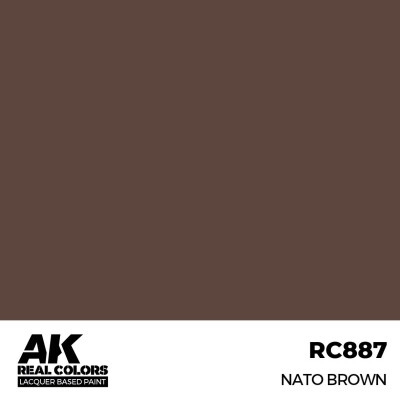 Акриловая краска на спиртовой основе NATO Brown / Коричневый НАТО АК-интерактив RC887 детальное изображение Real Colors Краски