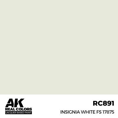 Акриловая краска на спиртовой основе Insignia White / Белая Инсигния FS 17875 АК-интерактив RC891 детальное изображение Real Colors Краски