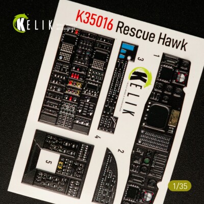 HH-60H Rescue Hawk 3D декаль интерьер для комплекта Kitty Hawk 1/35 КЕЛИК K35016 детальное изображение 3D Декали Афтермаркет