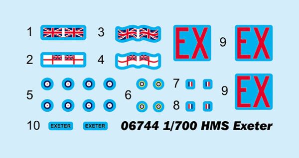 HMS Exeter  детальное изображение Флот 1/700 Флот