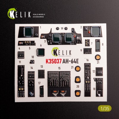 AH-64E Apache 3D decal interior for Takom 1/35 kit KELIK K35037 детальное изображение 3D Декали Афтермаркет