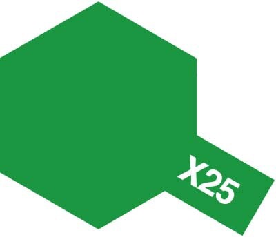 Acrylic varnish Clear Green 10ml Tamiya X-25 детальное изображение Акриловые краски Краски