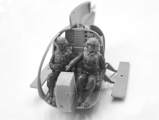 Сборная модель 1/48 Вертолет MH-6J с штурмовой группой Delta Force ICM 48371 детальное изображение Вертолеты 1/48 Вертолеты