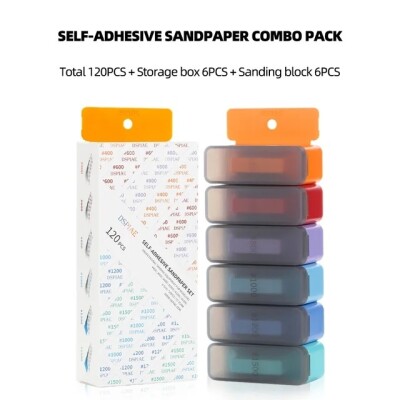 Set of self-adhesive sandpaper #400-#1500 (120 pcs.) DSPIAE XSP-S01 детальное изображение Наждачная бумага Инструменты