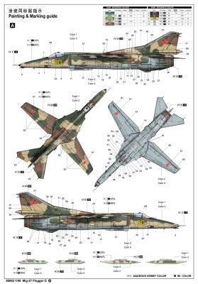 Scale model 1/48 Attack aircraft MiG-27 &quot;Flogger D&quot; Trumpeter 05802 детальное изображение Самолеты 1/48 Самолеты