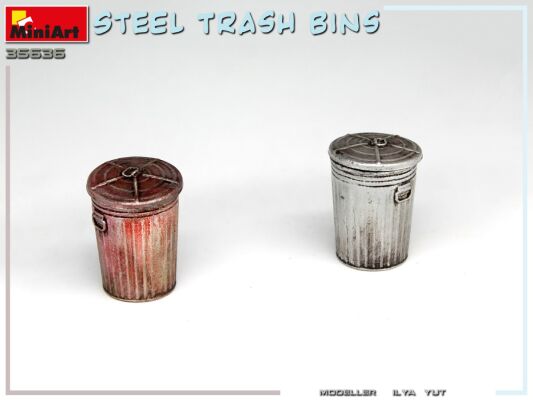 Металлические мусорные баки 1:35 детальное изображение Аксессуары 1/35 Диорамы