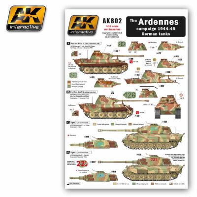 Набор декалей для немецких танков 1944-45, Арденская операция детальное изображение Декали Афтермаркет