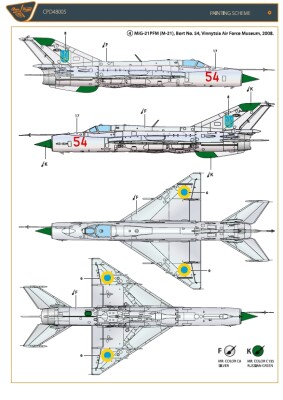 Декаль 1/48 МіГ-21 Повітряні сили України Clear Prop CPD48005 детальное изображение Декали Афтермаркет