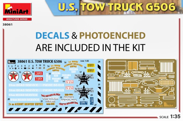Scale model 1/35 American tow truck G506 Miniart 38061 детальное изображение Автомобили 1/35 Автомобили