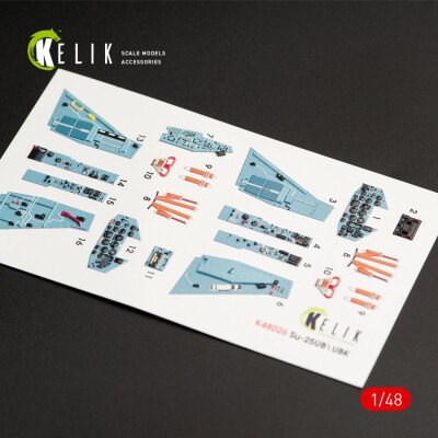 SU-25UB 3D decal interior for Smer/KP kit 1/48 KELIK K48026 детальное изображение 3D Декали Афтермаркет